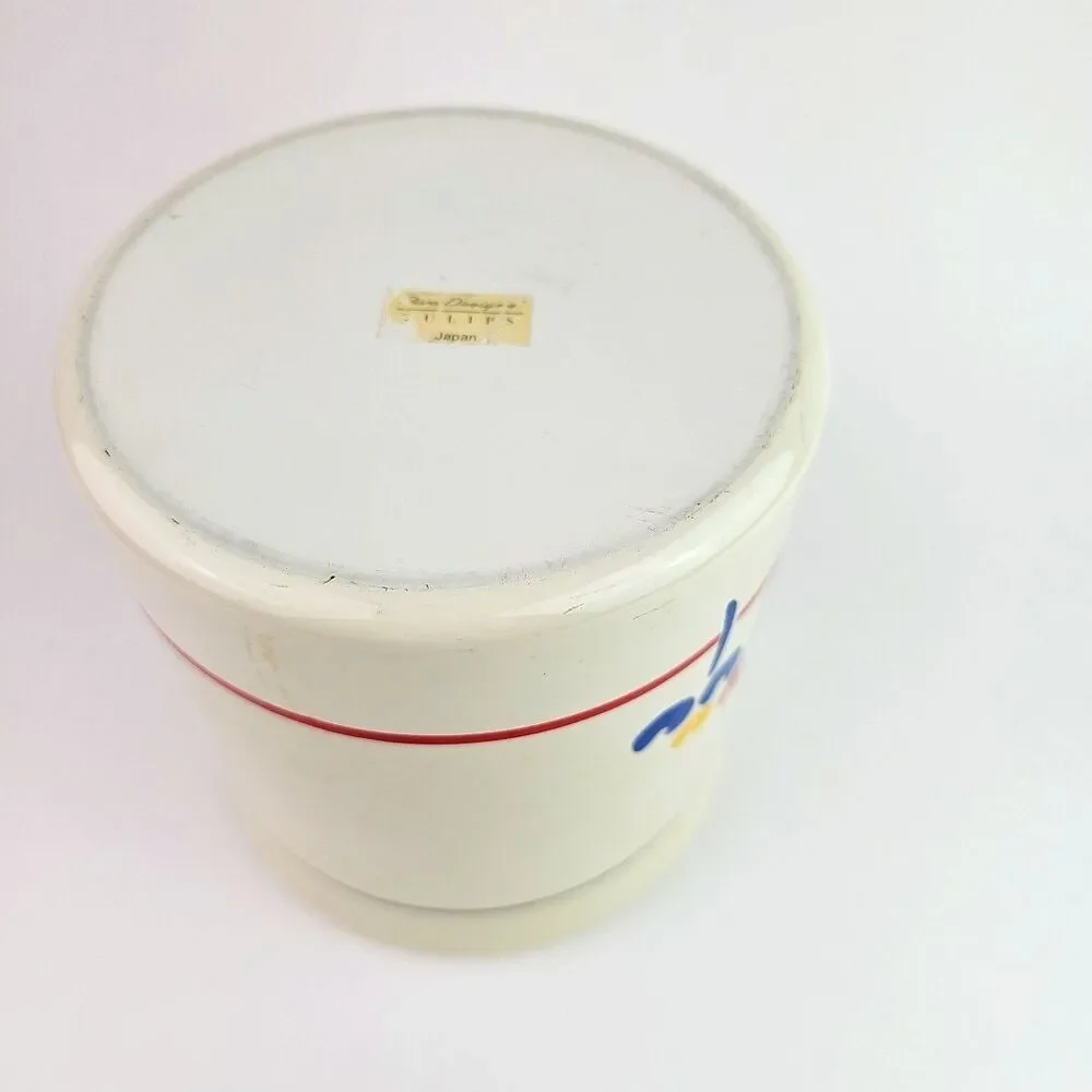 Vintage 70 s Riva Designs Tulips Canister Made in Japan Melamine Plastic 6.50 in